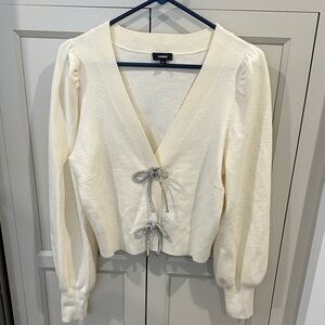 Zara Cream Sweater with Silver Ties
